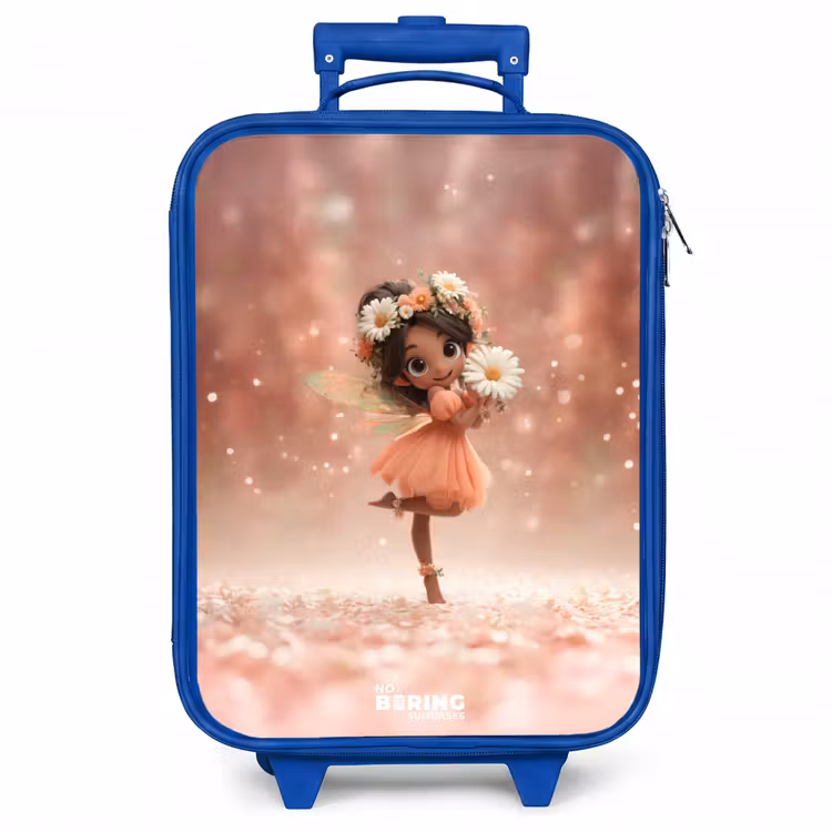 Kinderkoffer - Blauw - Fee met madeliefjes — 1