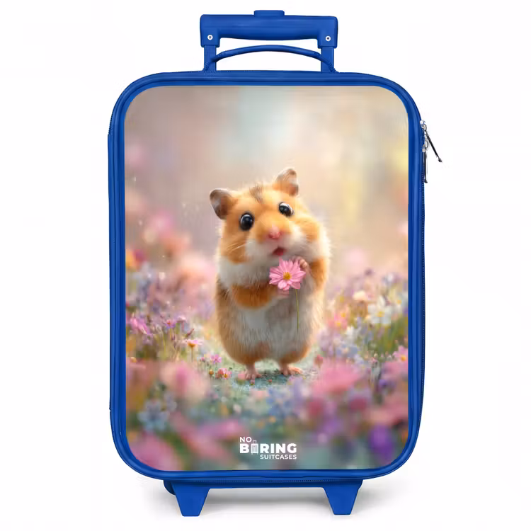 Kinderkoffer - Blauw - Hamster - Bloem - Natuur - Dier — 1