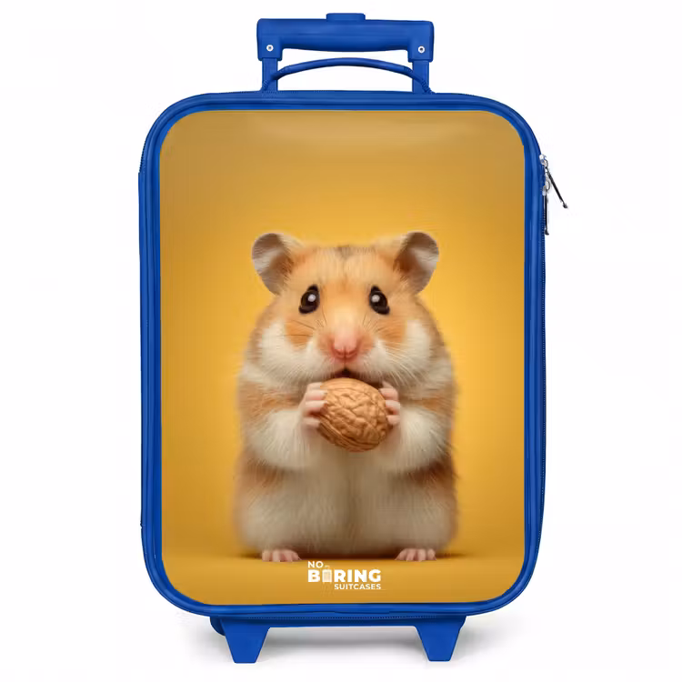 Kinderkoffer - Blauw - Hamster - Walnoot - Dier — 1
