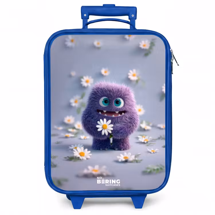 Kinderkoffer - Blauw - Paars Pluizig Vriendje met Madelief — 1