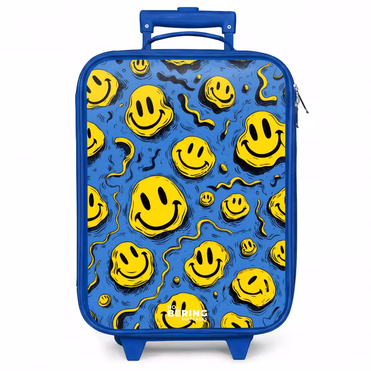 Kinderkoffer - Blauw - Smiley - Geel - Blauw — 1