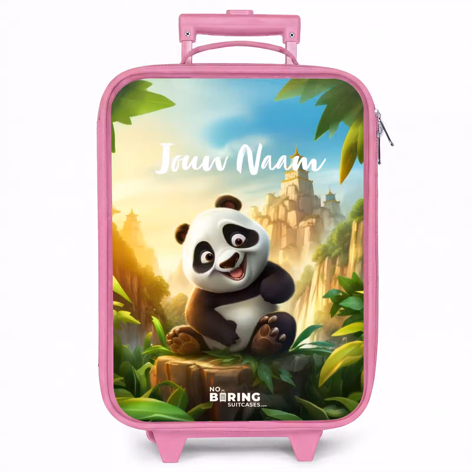 Kinderkoffer met naam - Roze - Peter Panda — 1