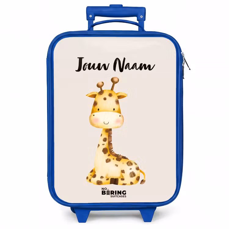 Kinderkoffer met naam - Blauw - Gigi Giraffe — 1