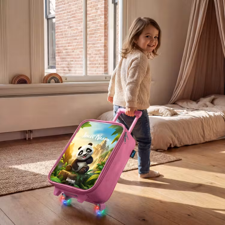 Kinderkoffer met naam - Roze - Peter Panda — 3