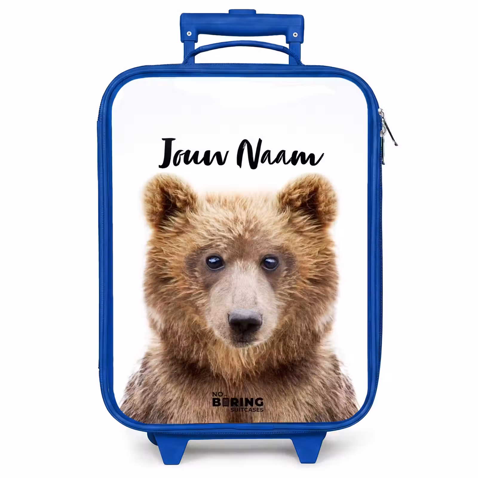 Kinderkoffer met naam - Blauw - Bennie Beer — 1