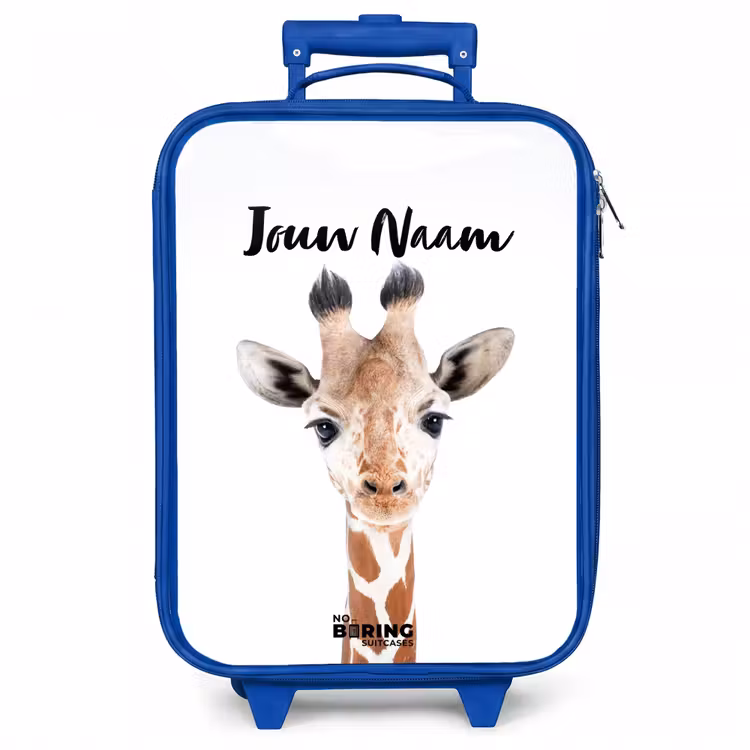 Kinderkoffer met naam - Blauw - Gerrie Giraffe — 1
