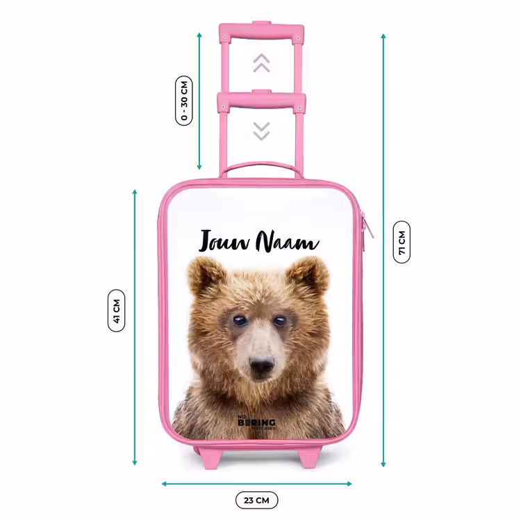 Kinderkoffer met naam - Roze - Bennie Beer — 6