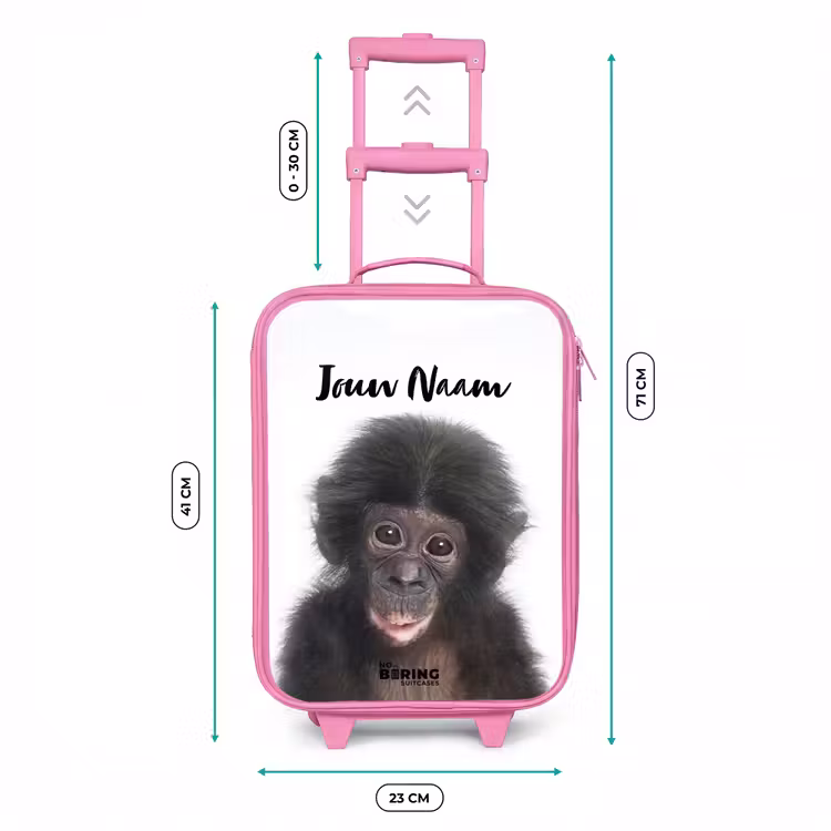 Kinderkoffer met naam - Roze - Charlie Chimp — 6
