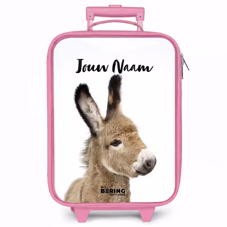 Kinderkoffer met naam - Roze - Eddy Ezel — 1