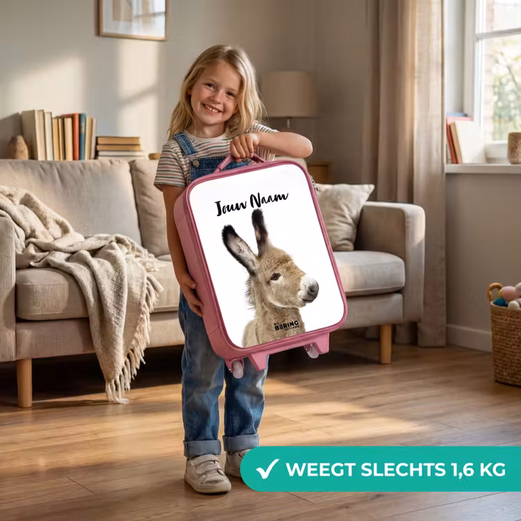 Kinderkoffer met naam - Roze - Eddy Ezel — 2