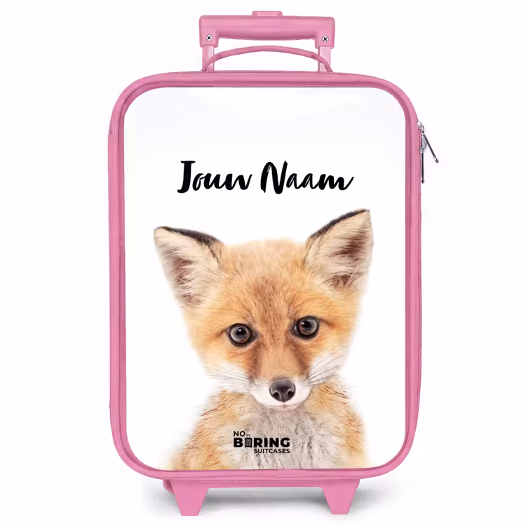 Kinderkoffer met naam - Roze - Vicky Vosje — 1