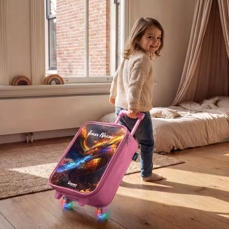 Kinderkoffer met naam - Roze - Chroma krijger — 3