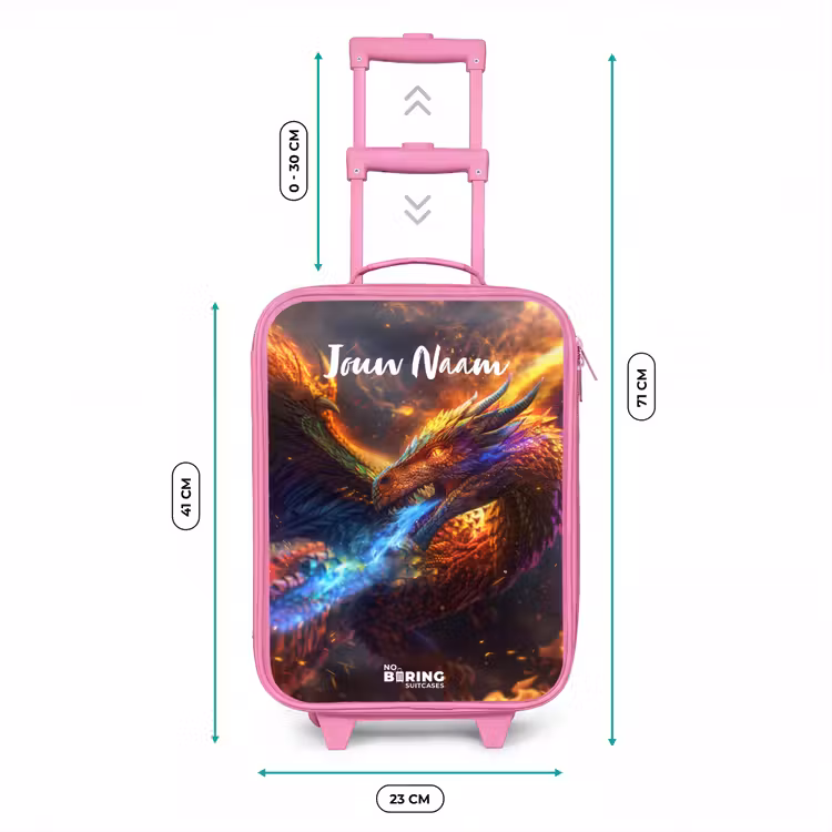 Kinderkoffer met naam - Roze - Chroma krijger — 6