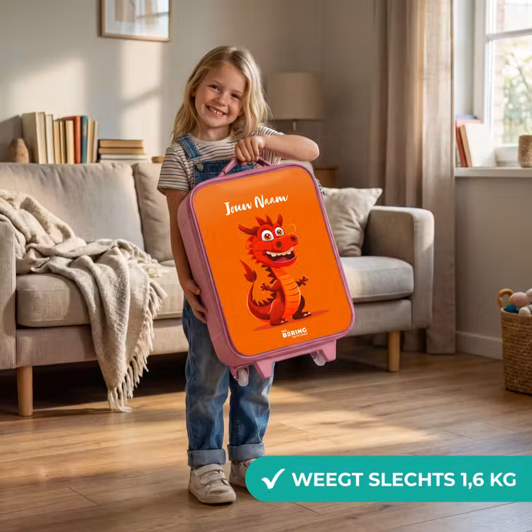 Kinderkoffer met naam - Roze - Horacio hotshot — 2