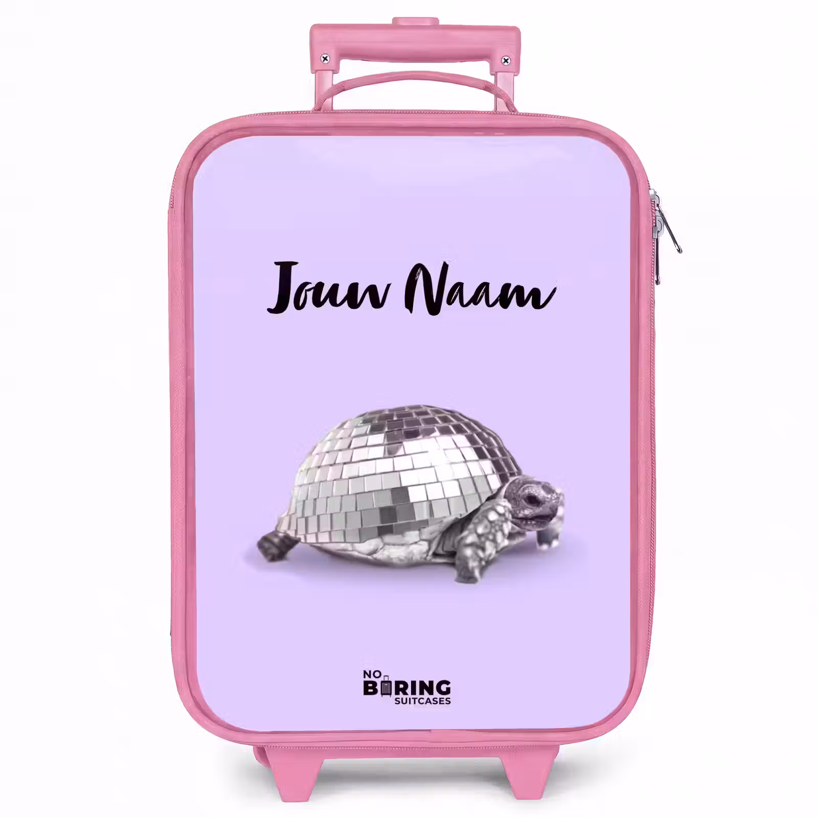 Kinderkoffer met naam - Roze - Disco Dirk — 1