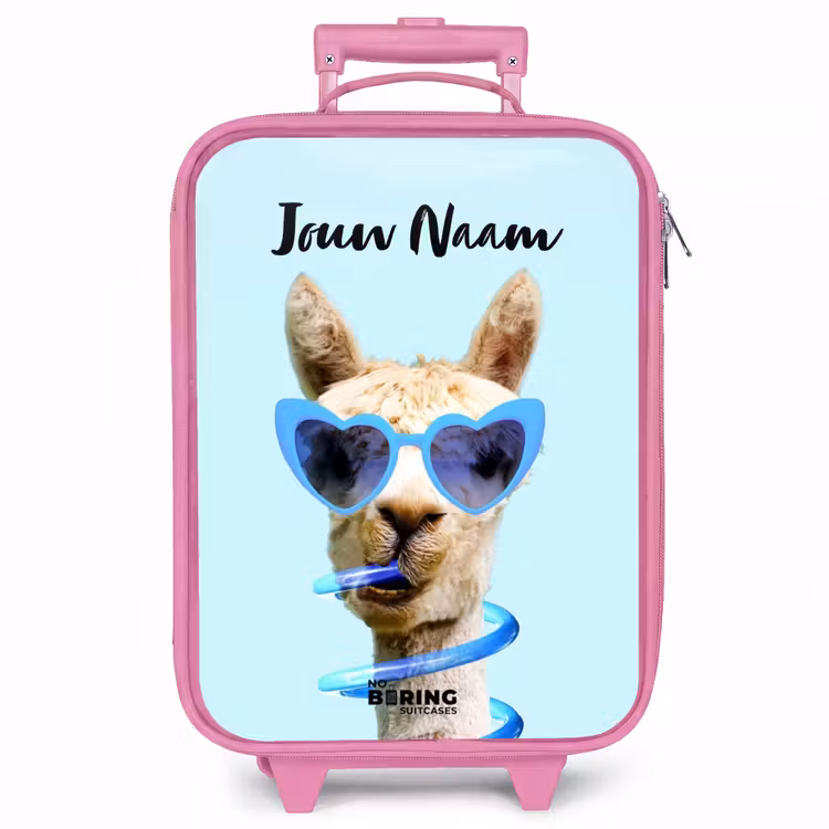 Kinderkoffer met naam - Roze - Allard Alpaca — 1