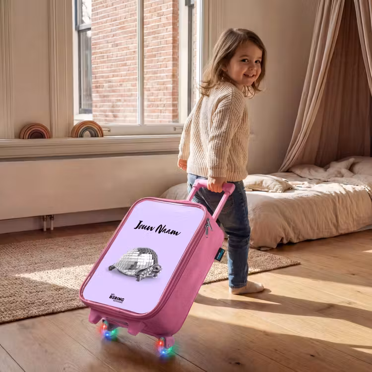 Kinderkoffer met naam - Roze - Disco Dirk — 3