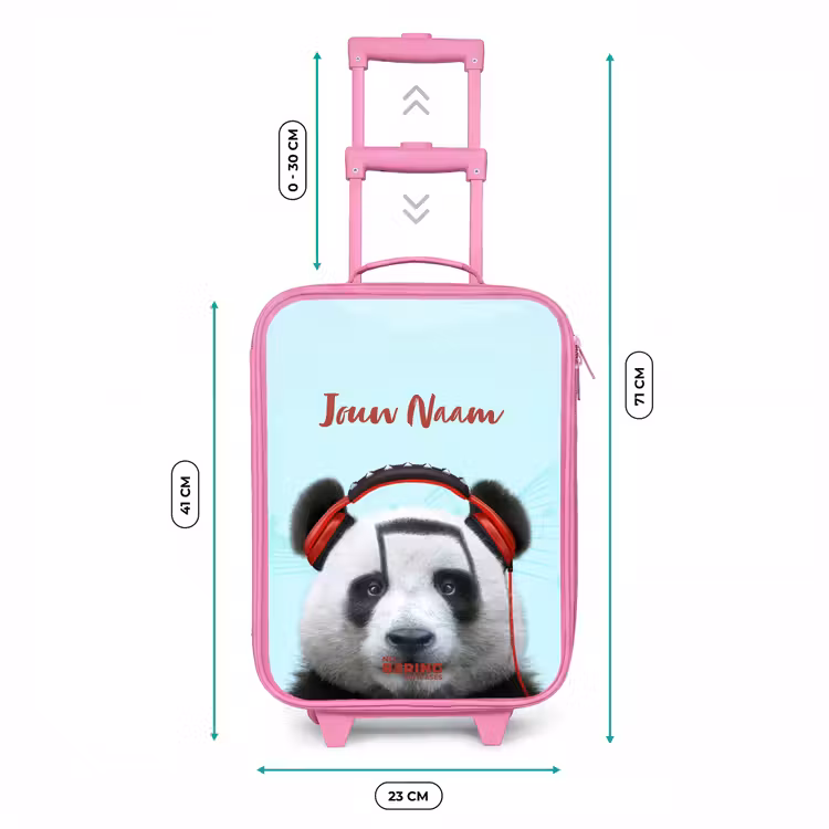 Kinderkoffer met naam - Roze - Kees de Panda — 6
