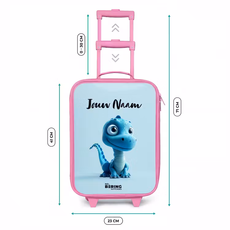 Kinderkoffer met naam - Roze - Blije Bronto — 6