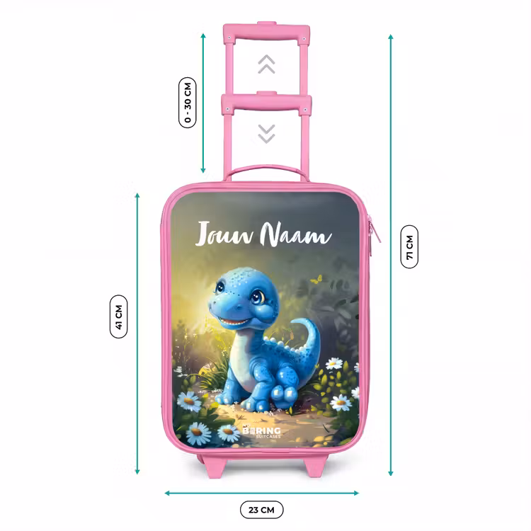 Kinderkoffer met naam - Roze - Branco Brontosaurus — 6