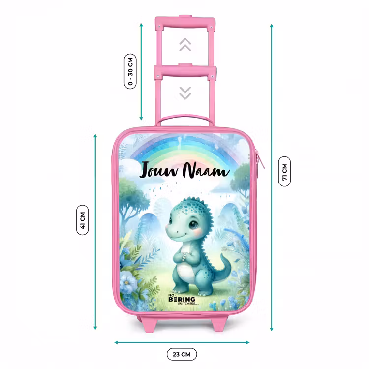 Kinderkoffer met naam - Roze - Daantje Dino — 6