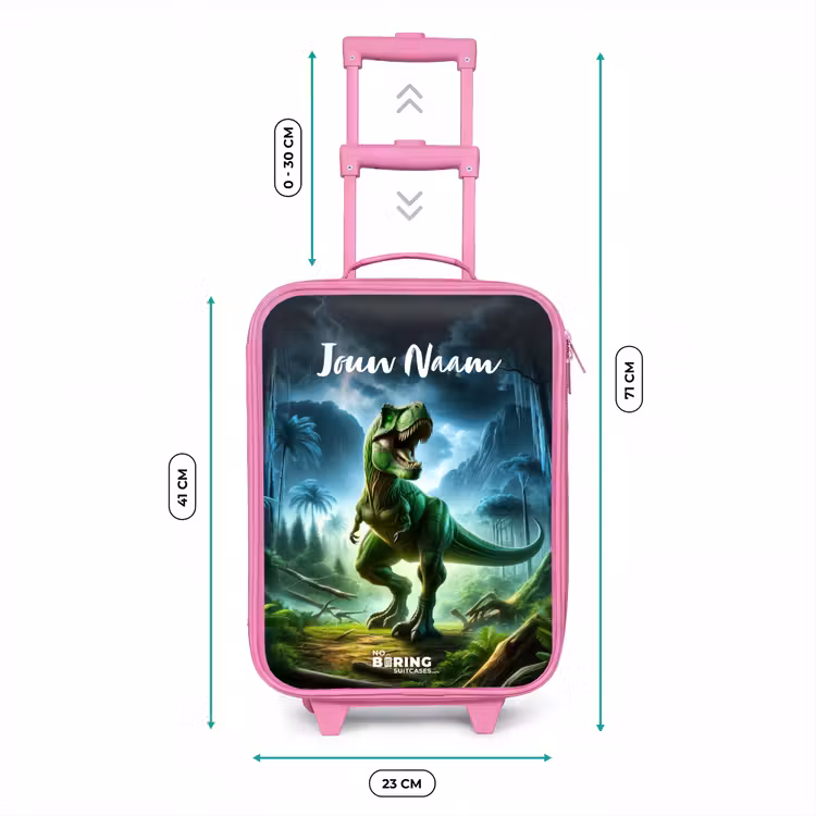 Kinderkoffer met naam - Roze - Junglosaurus — 6