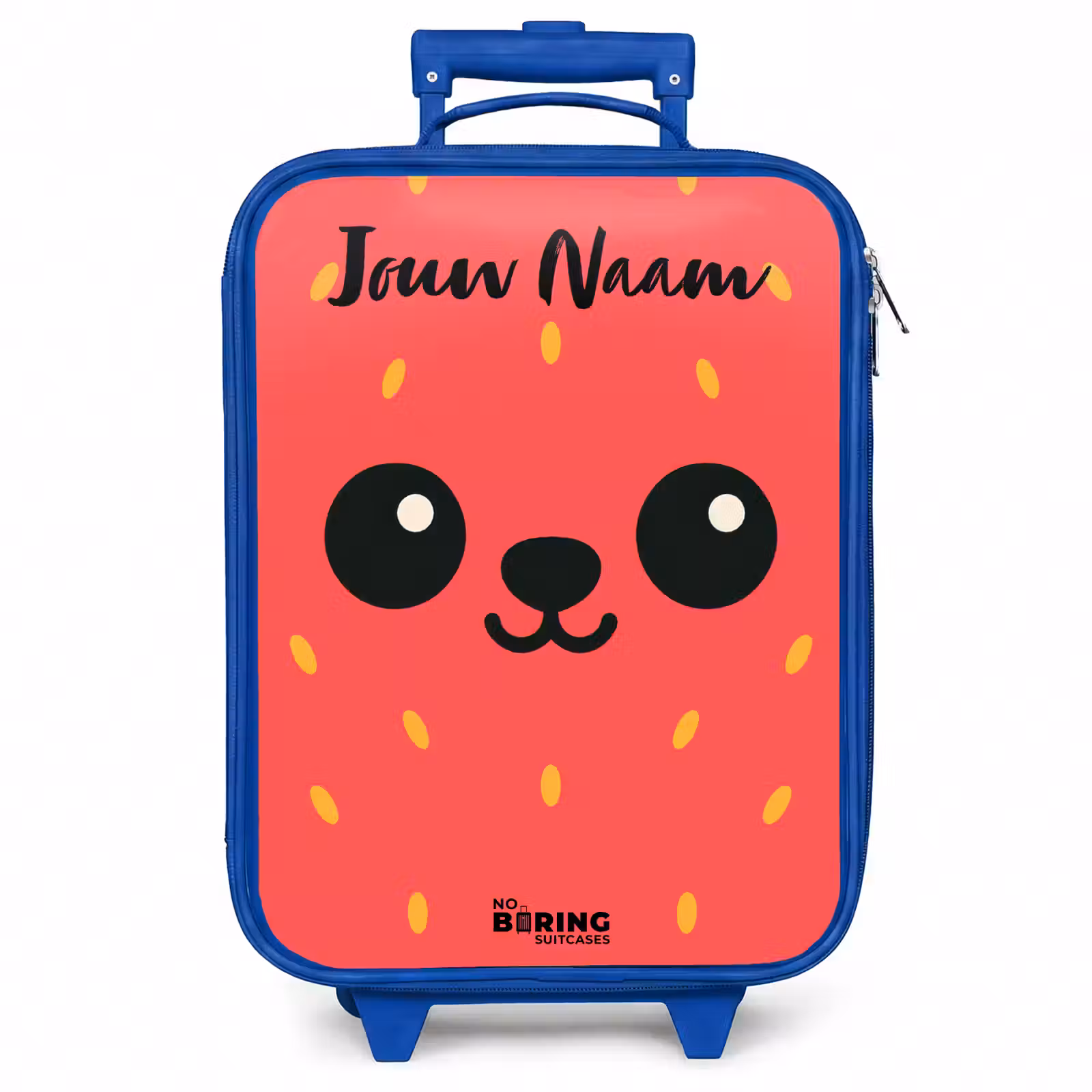 Kinderkoffer met naam - Blauw - Kawai - Aardbei - Rood — 1