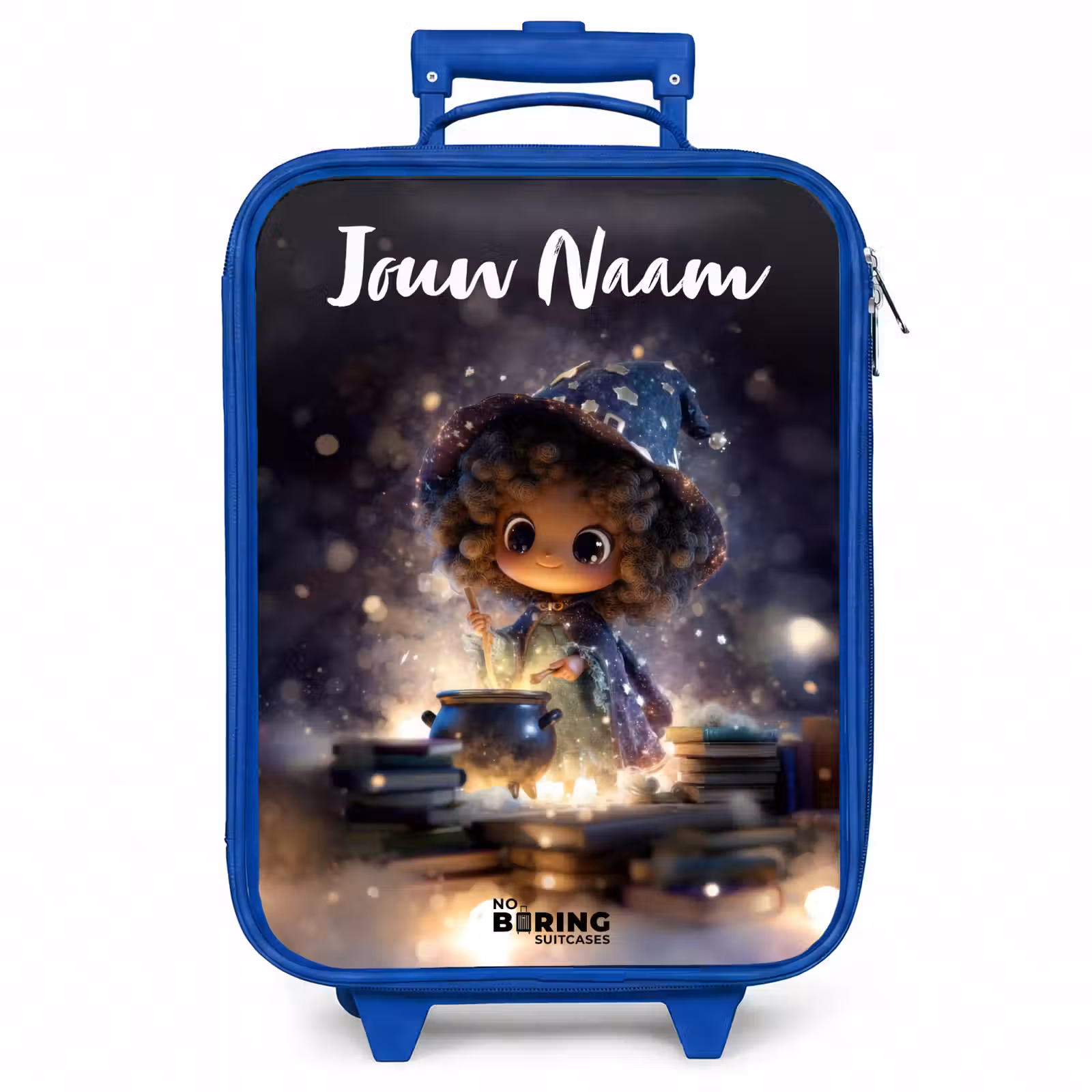 Kinderkoffer met naam - Blauw - Magische Nacht vol Toverkunst — 1