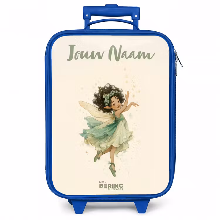Kinderkoffer met naam - Blauw - Dansende bosfee — 1
