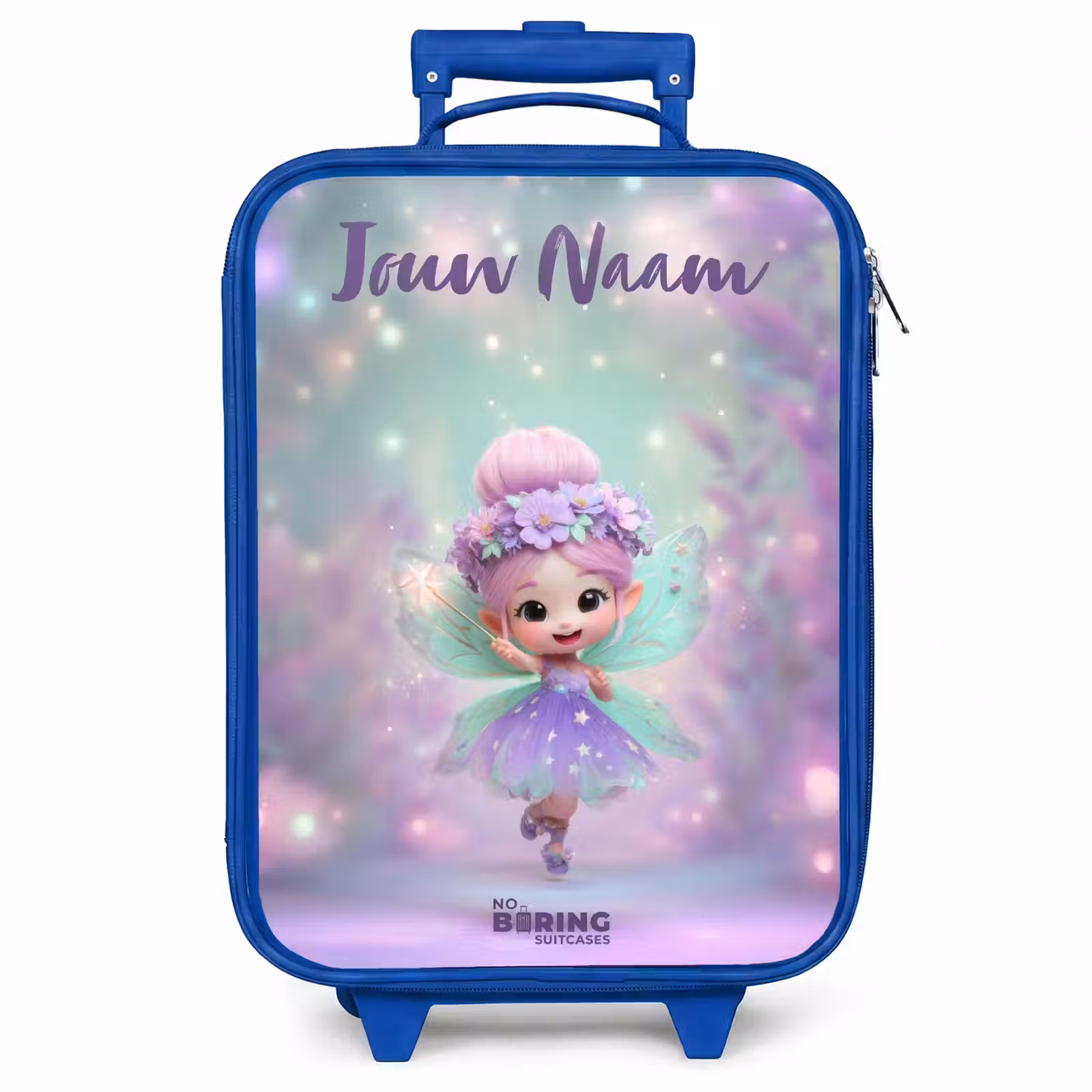 Kinderkoffer met naam - Blauw - Elf - Tover - Magisch — 1