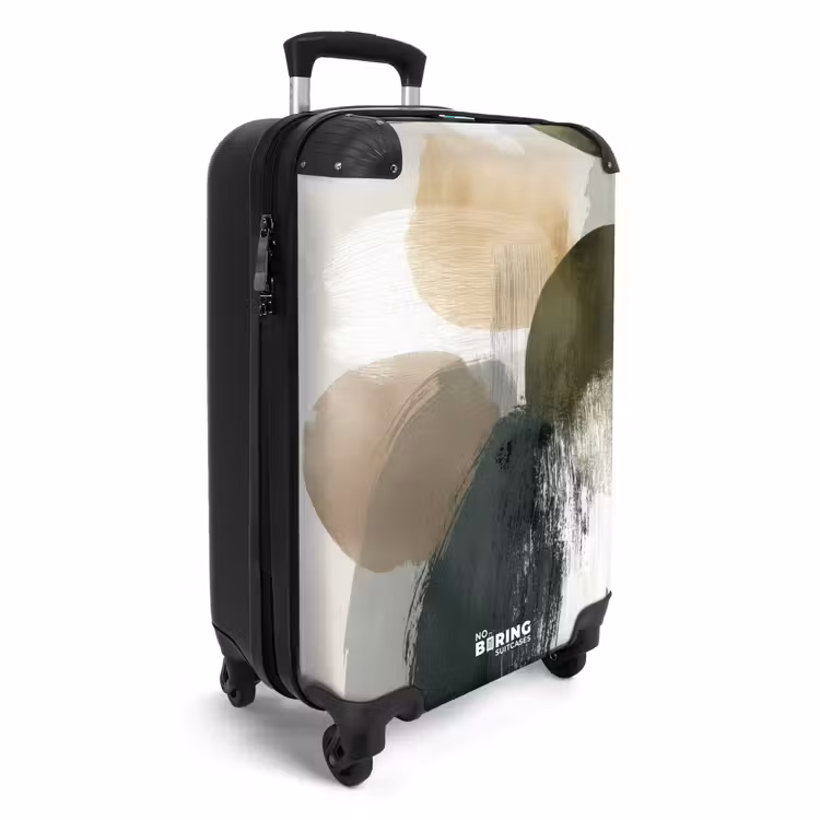Koffer - Minimalistisch - Cirkels - Penseelstreken - Beige — 2