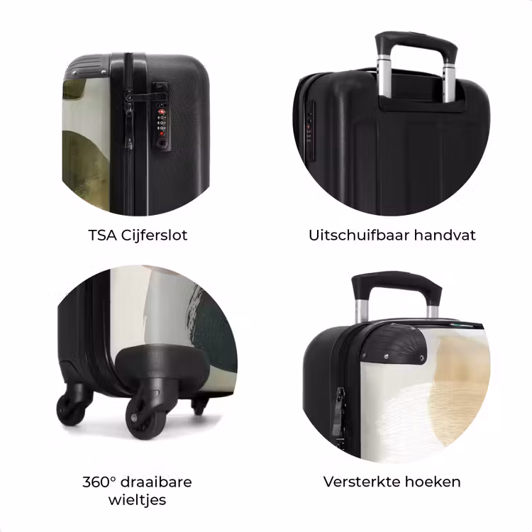 Koffer - Minimalistisch - Cirkels - Penseelstreken - Beige — 7