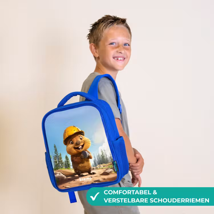 Kinderrugzak met naam - Blauw - Billy Bouwhelm — 4