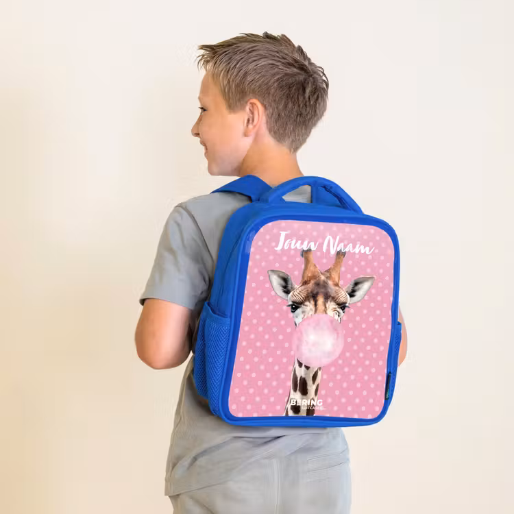 Kinderrugzak met naam - Blauw - Bubblegum Billy — 3