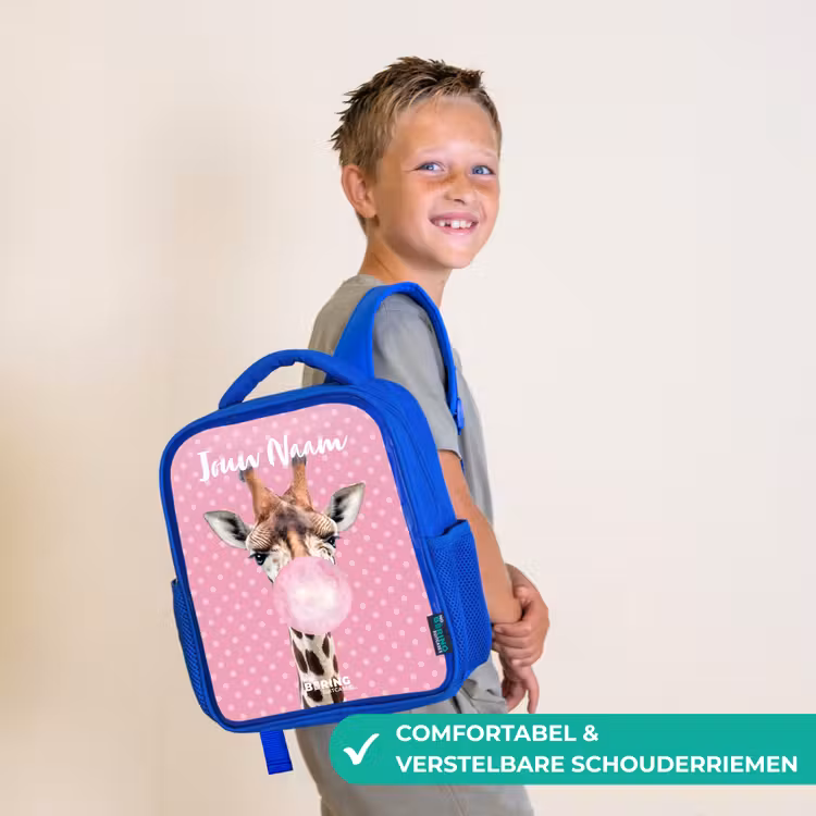 Kinderrugzak met naam - Blauw - Bubblegum Billy — 4