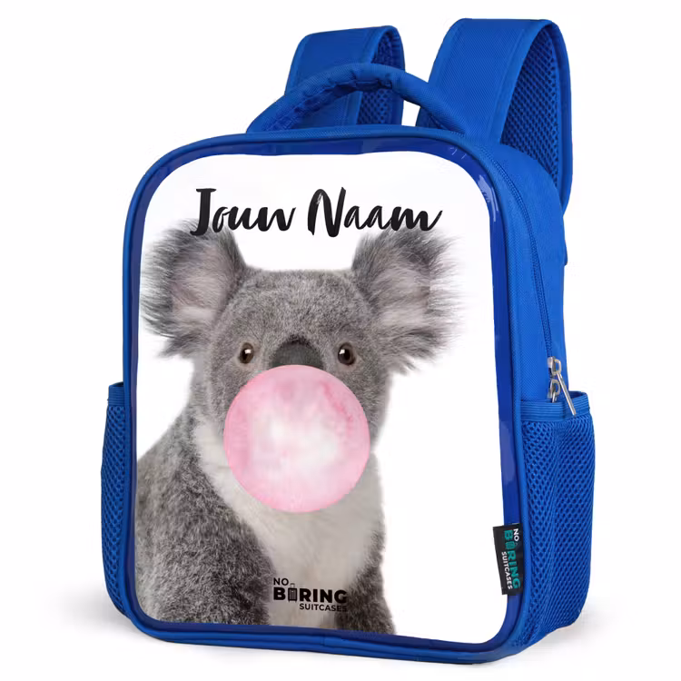 Kinderrugzak met naam - Blauw - Kauwgom koala — 9