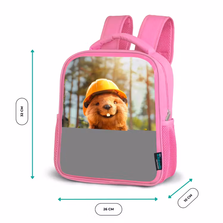 Kinderrugzak met naam - Roze - Benno Bloembouwer — 3