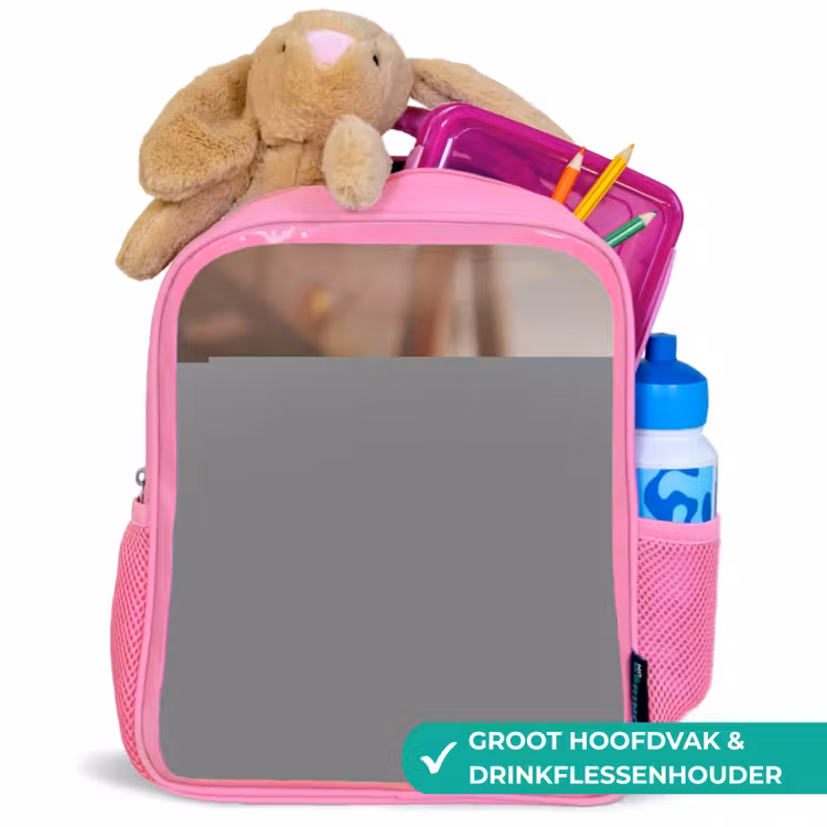 Kinderrugzak met naam - Roze - Bertus Bouwbever — 2