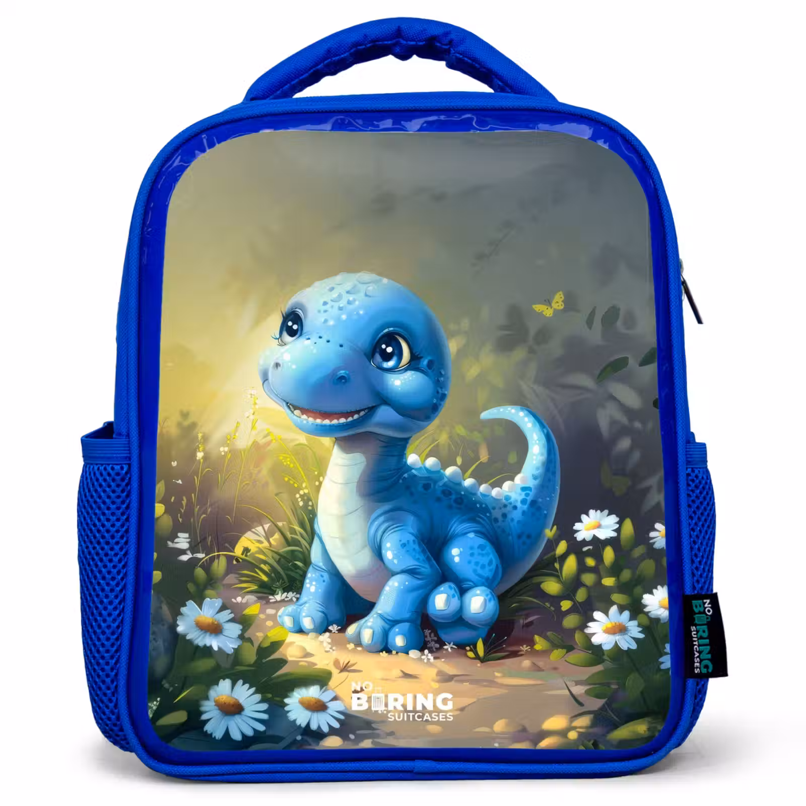 Kinderrugzak met naam - Blauw - Branco Brontosaurus — 1