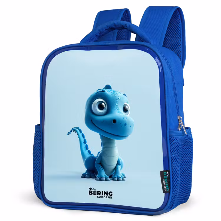 Kinderrugzak met naam - Blauw - Blije Bronto — 9
