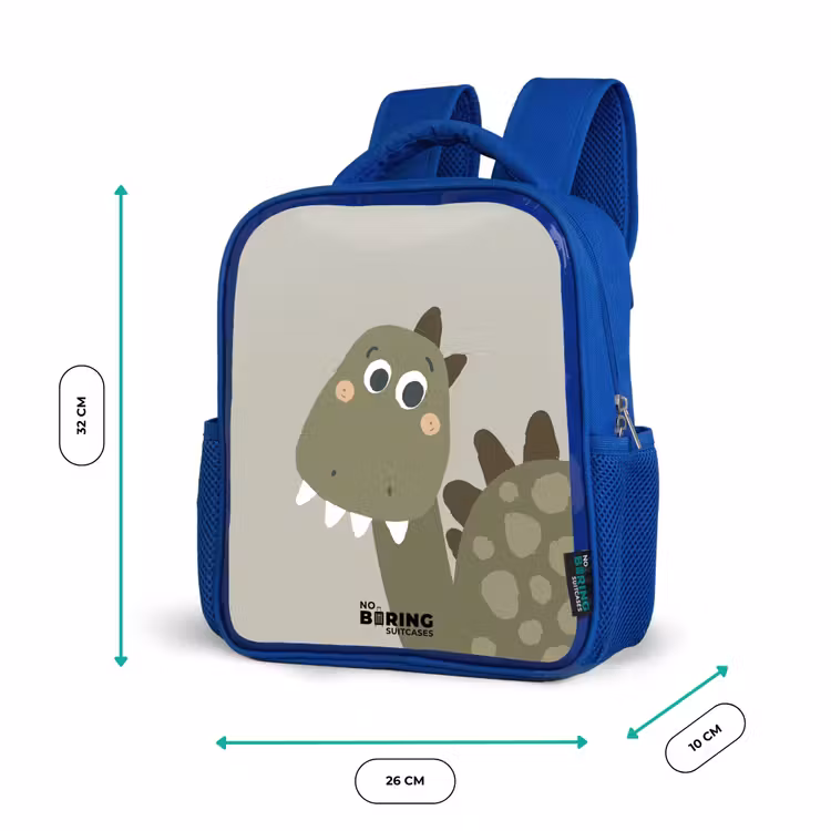 Kinderrugzak met naam - Blauw - Danny dino — 6