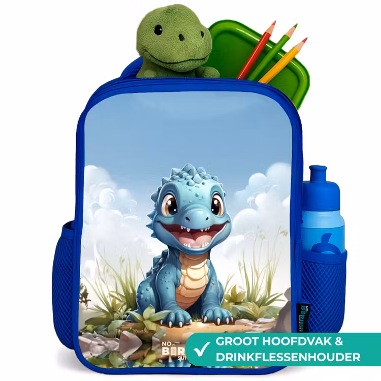Kinderrugzak met naam - Blauw - Darius Dino — 5