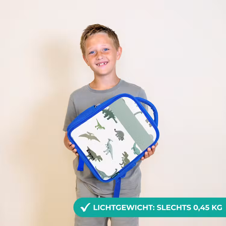 Kinderrugzak met naam - Blauw - Dino Dynastie — 2