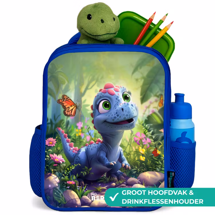 Kinderrugzak met naam - Blauw - Donny Dino β 5