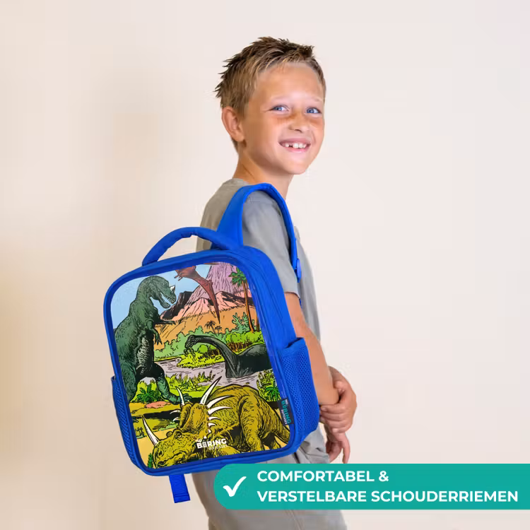Kinderrugzak met naam - Blauw - Feest in Dinosaurusland — 4