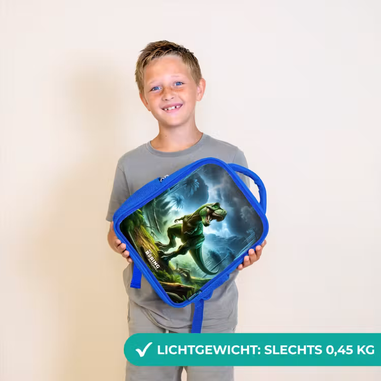 Kinderrugzak met naam - Blauw - Junglosaurus — 2
