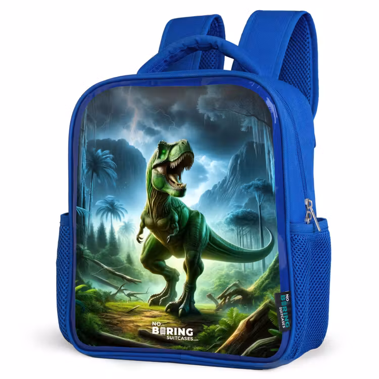 Kinderrugzak met naam - Blauw - Junglosaurus — 9