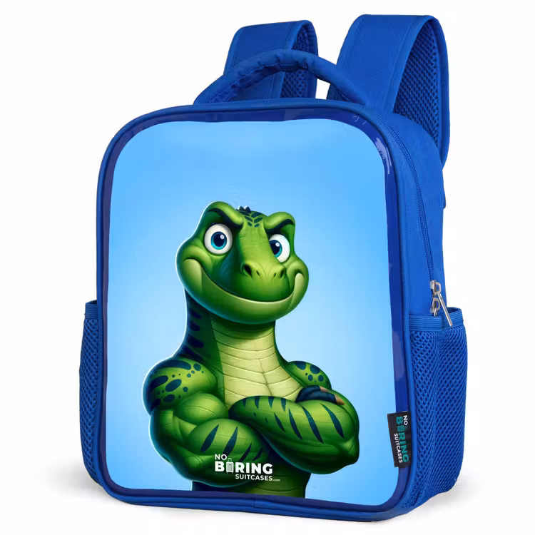 Kinderrugzak met naam - Blauw - Spierbundelsaurus — 9