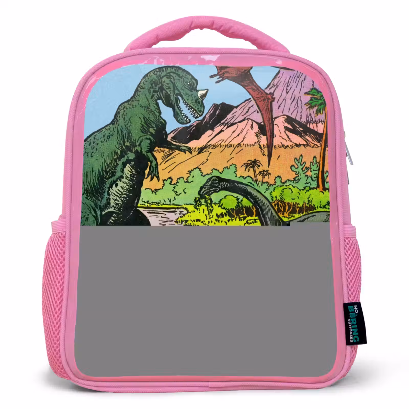 Kinderrugzak met naam - Roze - Feest in Dinosaurusland — 1