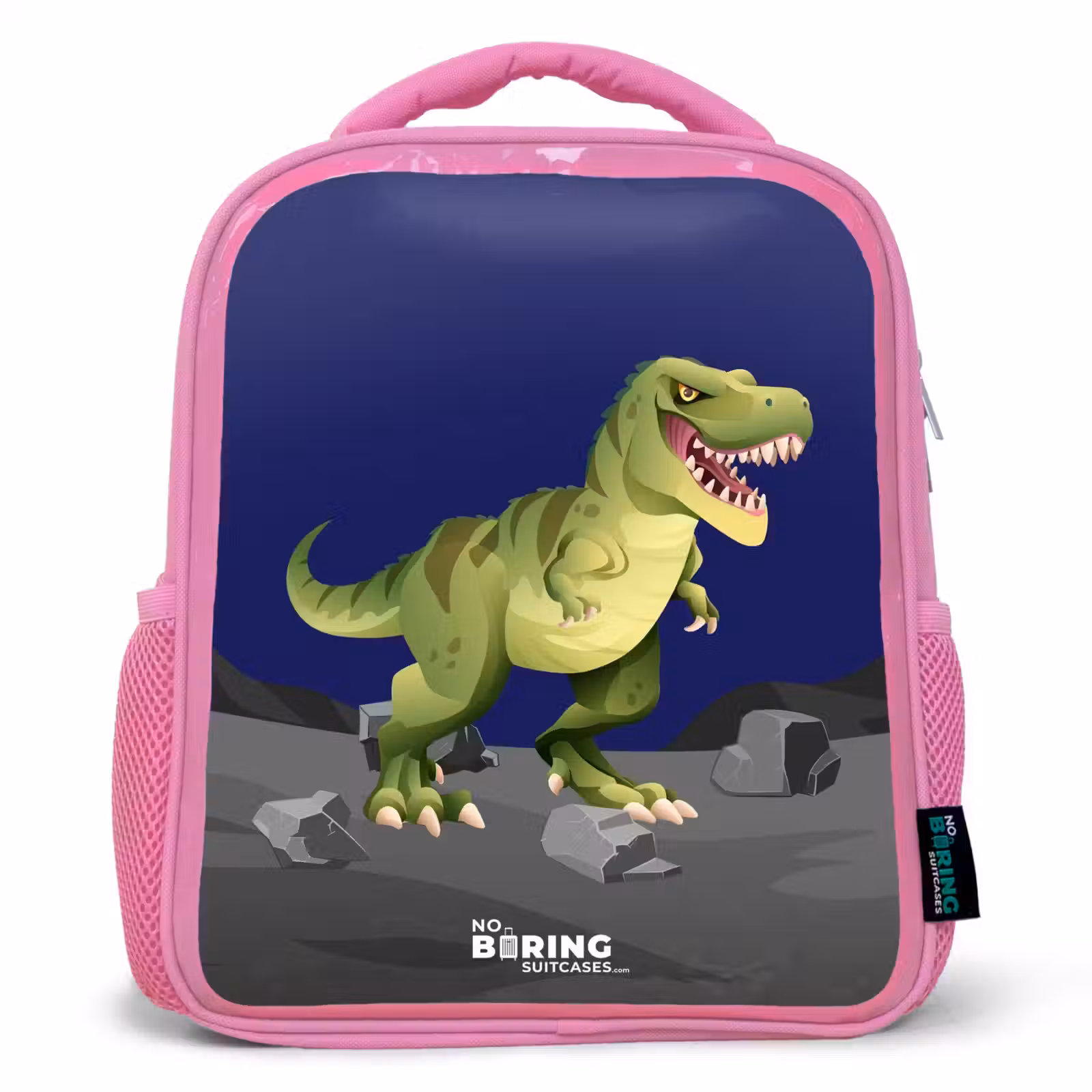 Kinderrugzak met naam - Roze - Tjibbe T-Rex — 1